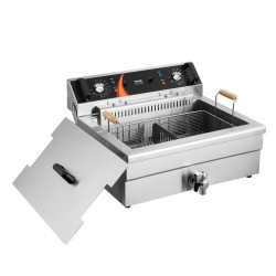 Sähköinen työtasomallinen syvärasvakeitin ruostumatonta terästä 20 litran öljytilavuudella 3000 wattia