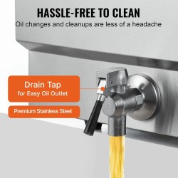 Sähköinen työtasomallinen syvärasvakeitin ruostumatonta terästä 20 litran öljytilavuudella 3000 wattia