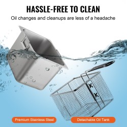 Uppopaistin pöytämalli ruostumaton teräs 11,5 l 3100 W ammattikäyttöön