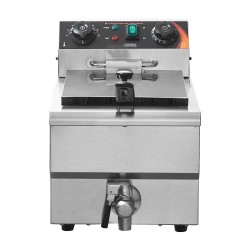 Pöytämallinen sähköinen uppopaistinkone yhden altaan ruostumatonta terästä kolmetuhatta wattia yhdeksän litraa