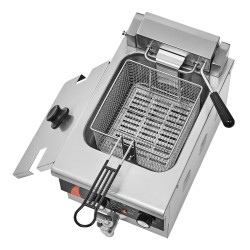 Sähköinen pöytämallinen rasvakeitin 5,9 l ruostumatonta terästä ammattikeittiöön 3000W