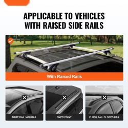 Alumiiniset poikkipalkit korotetuille sivukaiteisiin 119,9 cm 2 kpl