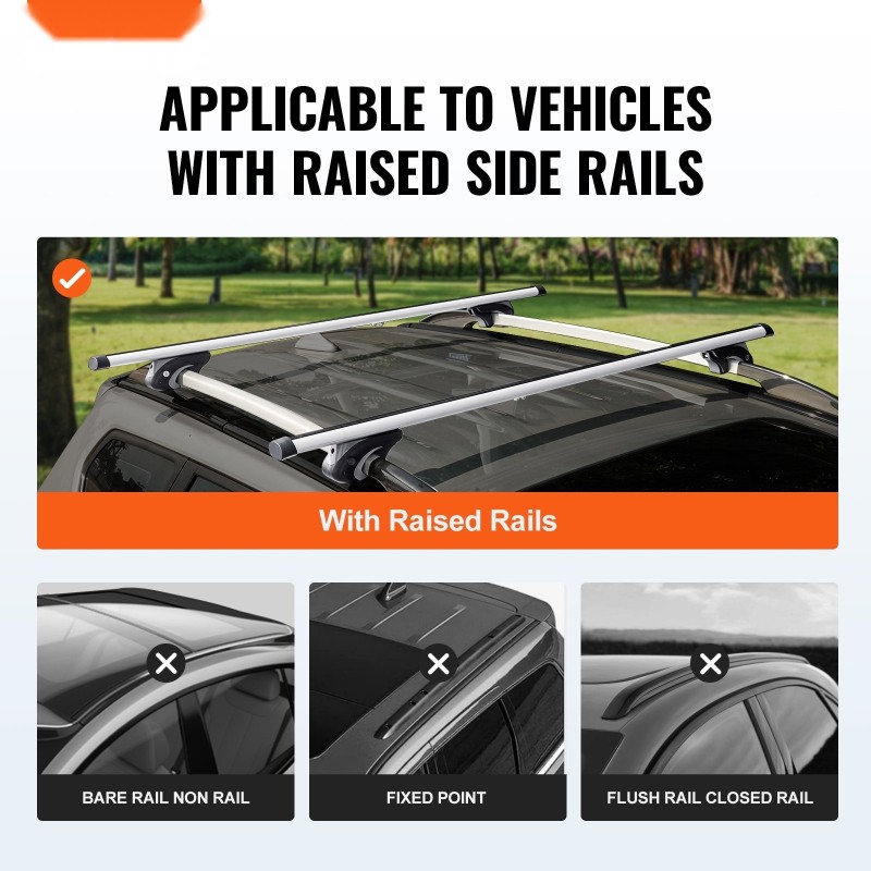 Alumiiniset poikkipalkit korotetuille sivukaiteisiin 119,9 cm 2 kpl