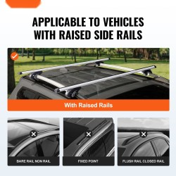 Kattotelineen poikittaiskiskot 135 senttimetriä 2 kpl korotetuille sivukaiteille