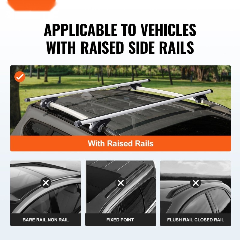 Kattotelineen poikittaiskiskot 135 senttimetriä 2 kpl korotetuille sivukaiteille