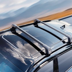 Kattotelineen lukittavat poikkipalkit 122,9 cm 2 kpl urallisille kattokaiteille ilman rakoa