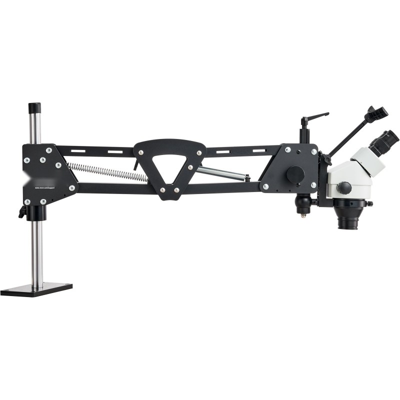 Korumikroskooppi portaattomasti säädettävä 7–45-kertainen suurennus jousivarsi USB-rengasvalo 360 asteen pallopuristin