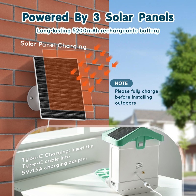 Älykäs lintulauta 2K-kameralla 145 asteen laajakulmalla tekoälyllä yli 10000 lajia 2L säiliöllä