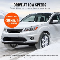 Lumisukat renkaisiin polyesterikuituiset suuret elastisilla hihnoilla kaksi talviajoon