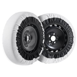 Lumisukat renkaisiin paksutettu polyesterikuitu koko M 2 kpl talviajoon