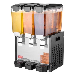 Juoma-annostelija kolme 10 litran säiliötä ruostumatonta terästä 7–12 asteen jäähdytys