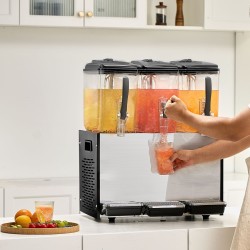 Kaupallinen juoma-annostelija 3 säiliötä jokainen 12 l jäähdytys 7–12 °C