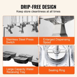 Kylmäjuoma-annostelija kolme säiliötä jokaisessa kahdeksantoista litraa ruostumaton teräs ammattikäyttöön