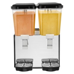 Juoma annostelija kaksi säiliötä kahdeksantoista litraa kukin ruostumattomasta teräksestä kylmille juomille