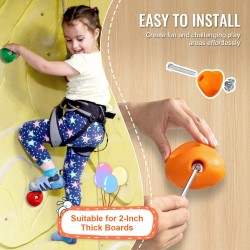 Kiipeilyotteet 32 kpl PP-kopolymeeri erikokoiset värilliset sisä- ja ulkokäyttöön