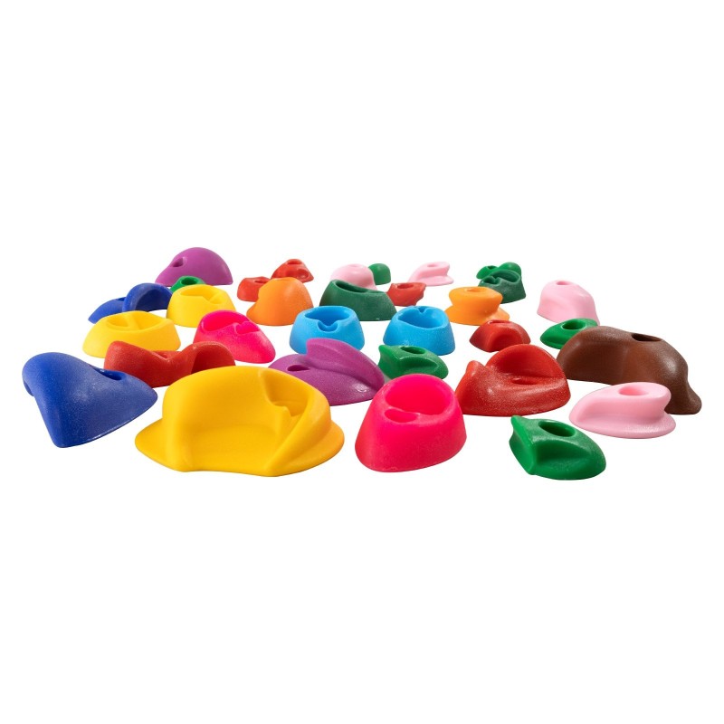 Kiipeilyotteet 32 kpl PP-kopolymeeri erikokoiset lapsille ja aikuisille sisä- ja ulkokäyttöön