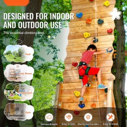 Kiipeilyotteet 25 kpl PP-kopolymeeri eri kokoja lapsille ja aikuisille sisä- ja ulkokäyttöön