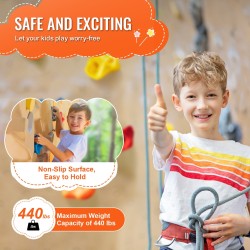 Kiipeilyotteet 25 kpl PP-kopolymeeri eri kokoja lapsille ja aikuisille sisä- ja ulkokäyttöön