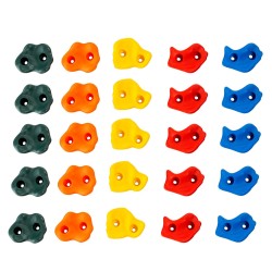 Kiipeilyotteet 25 kpl PP-kopolymeeri eri kokoja lapsille ja aikuisille sisä- ja ulkokäyttöön