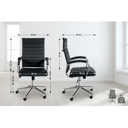 Laadukas nahkainen toimistotuoli ergonomisella muotoilulla ja säädettävyydellä