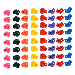 Kiipeilyotteet 72 kpl eri kokoisia monivärisiä PP-kopolymeeristä valmistetut sisä- ja ulkokäyttöön