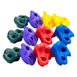 Puuhun kiinnitettävä kiipeilypidikesetti 12 pidikettä 6 hihnaa lapsille ja aikuisille