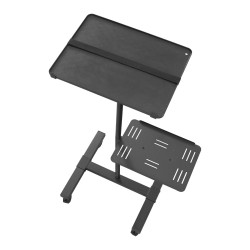 Lattiamallinen projektoriteline pyörillä korkeussäädettävä 580–1455 mm kaksi tasoa musta