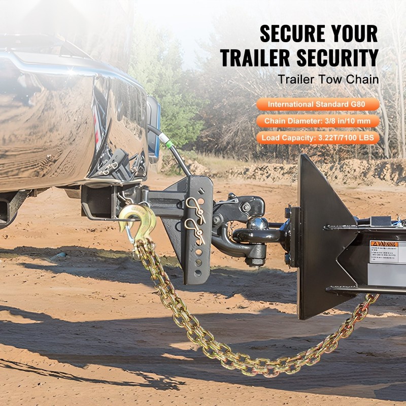 Kuljetussidontaketju G80 10 mm 0,87 m 3,22 t 2 kpl hinauskäyttöön