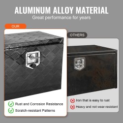 Alumiininen timanttikuvioitu alalaatikko 610 x 355 x 405 mm lukittava ajoneuvon alle