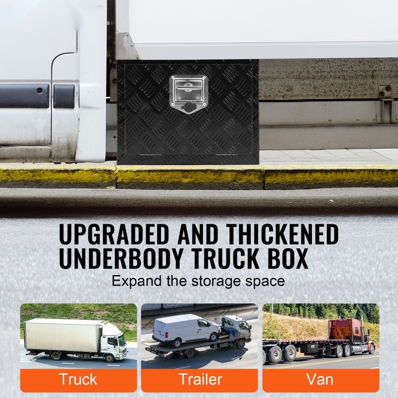 Alumiininen lukittava alalaatikko ajoneuvojen alle mitat 45,7×30,5×35,6 cm