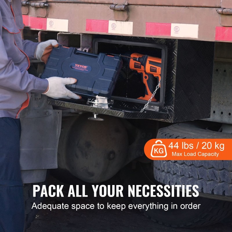 Alumiininen lukittava alalaatikko ajoneuvojen alle mitat 45,7×30,5×35,6 cm