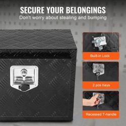 Alumiininen alapuolinen työkalulaatikko 24 x 12 x 14 tuumaa lukollinen tiivisteellä