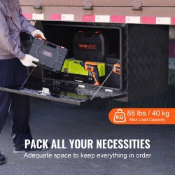 Auton alle asennettava alumiininen työkalulaatikko 914×610×610 mm vesitiivis lukolla