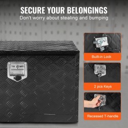 Auton alle asennettava alumiininen työkalulaatikko 914×610×610 mm vesitiivis lukolla