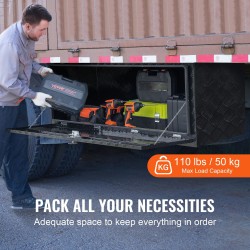 Alapuolinen säilytyslaatikko ajoneuvoon alumiiniseoksesta 1524×610×610 mm lukolla ja kahdella avaimella