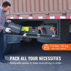 Alumiininen alalaatikko ajoneuvoon 1524x432x457 mm timanttipintainen lukittava T-mallinen kahva