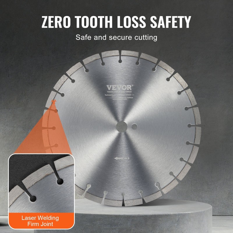 Timanttilaikka 350 mm betonille 12 mm segmenttikorkeus 25,4 mm keskiöreikä