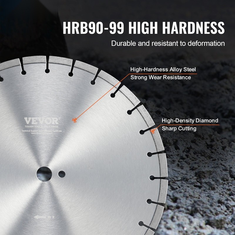 Timanttilaikka 400mm betonille 12mm segmenttikorkeus 25,4mm keskireikä märkä ja kuivaleikkaus