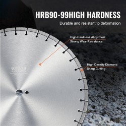 Timanttiterä betonisahaan 350 mm 10 mm timanttisegmentti 25,4 mm keskireikä