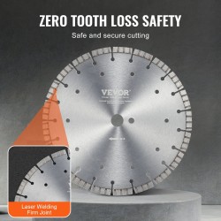 Timanttiterä 300 mm 12 mm segmenttikorkeus 25,4 mm keskireikä betonille ja kivelle