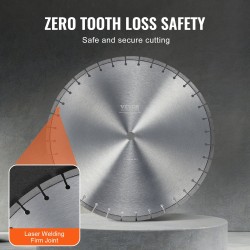 Timanttilaikka 450 mm 30Cr-Mo seosteräspohja timanttisegmentti 12 mm tasahampainen 25,4 mm keskireikä