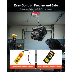 Sähkönostin seosteräsrunko päällystetty teräsvaijeri kaksiköysi 1000 kg yksiköysi 500 kg