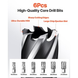 Matalaprofiilinen magneettiporakone metallirunko 1300W 35 mm poraushalkaisija 10000N magneettivoima 19 mm varsi