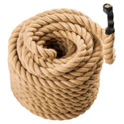Kuntosalin juuttiköysi kiipeilyyn 25,4 mm 30,48 m kolmikierteinen