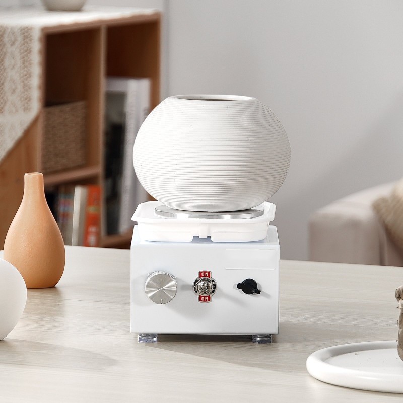 Sähköinen savenvalupyörä 0-320 kierrosta minuutissa irrotettava allas 2,56 ja 3,94 tuuman lautaset