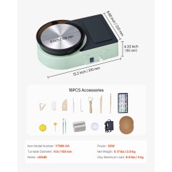 Sähköinen mini-savipyörä alumiinialusta 158 millimetriä lapsille ja aikuisille