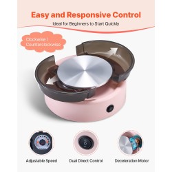 Sähkökäyttöinen minisorvipyörä 158 mm alumiinisorvialustalla portaaton nopeudensäätö 0–140 eteen ja taaksepäin lapsille