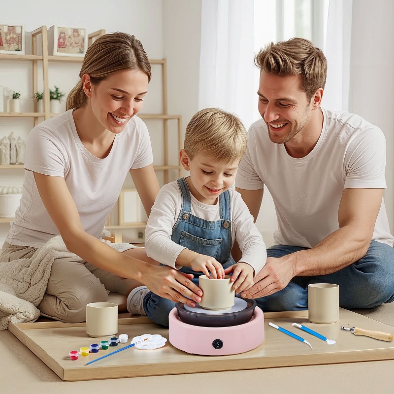 Sähkökäyttöinen minisorvipyörä 158 mm alumiinisorvialustalla portaaton nopeudensäätö 0–140 eteen ja taaksepäin lapsille