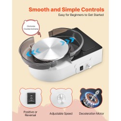 Mini-savikiekkokone alumiinipyöritysalusta 158 mm säädettävä nopeus 0–140 kierrosta minuutissa lapsille ja aikuisille