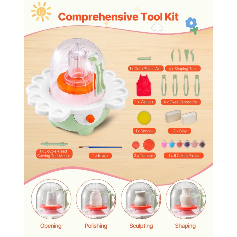Mini-dreija lapsille ja aloittelijoille 50 mm ja 80 mm pyörälevyt säädettävä nopeus